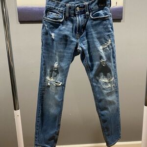 Old Navy Men's Distressed Skinny Jeans - Blue